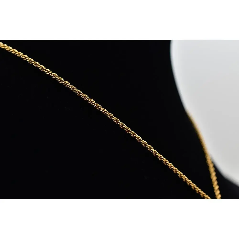 Christian Dior Vintage Insignia Logo Pendant Necklace Gold Tone Signed 80s BinBM - Picture 7 of 16